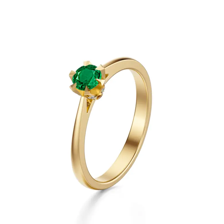 Pierścionek zaręczynowy z szmaragdem AJPZ_020